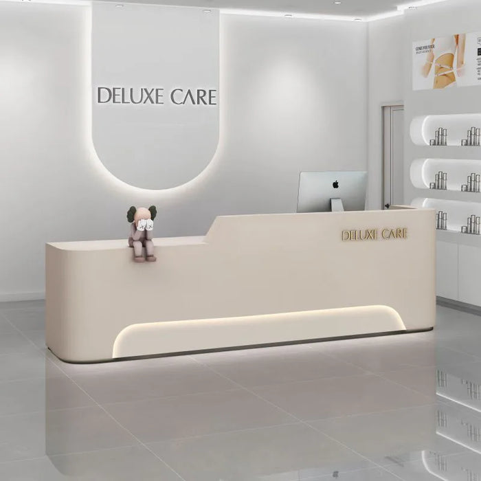 Store Cash Reception Desk Salon Cashier Table Modern Spa Register Gym Simple Reception Desk Supermarket Recepcja Bar Furniture