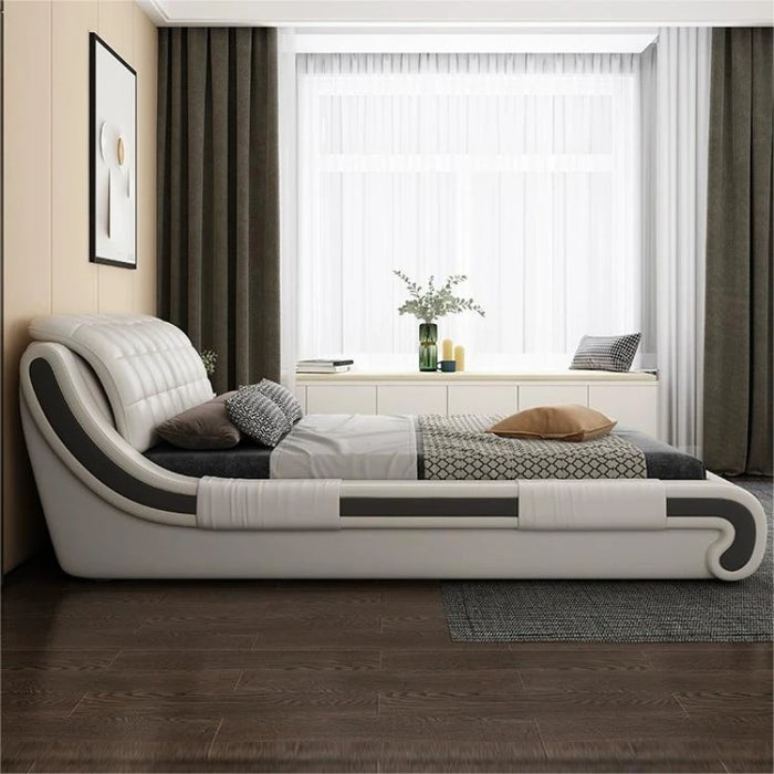 High End Nordic Double Bed Waterproof Storage Safe Headboard Twin Bed Frame Multifunctional Sleeping Camas De Casal Furniture
