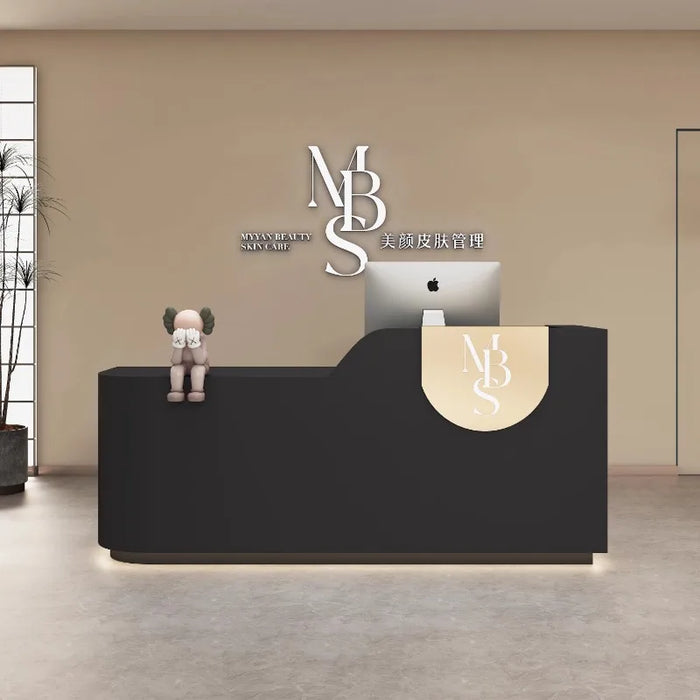 Standing Beauty Reception Desk Cashier Checkout Coffee Luxury Mobile Reception Desk Executive Mostrador Oficina Furniture HDH
