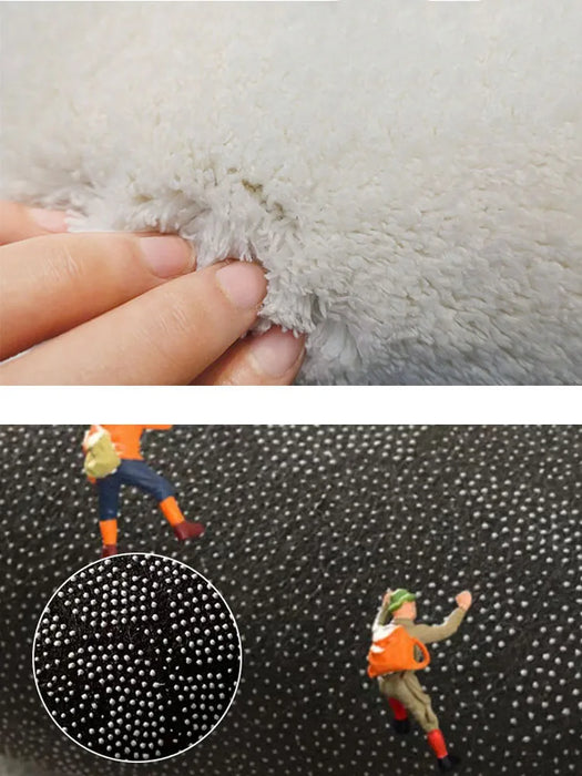Modern Simple Living Room Carpet Soft Nordic Ins Fluffy Child Play Rug Shaggy Kid Room Carpet Rug for Bedroom Bedside Floor Mat