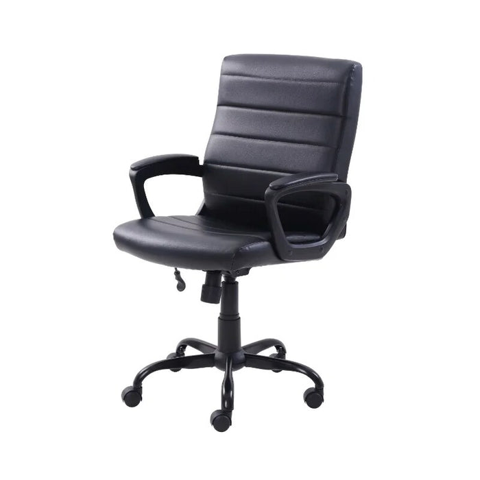 Mainstays Bonded Leather Mid-Back Manager's Office Chair, Black office chair  recliner chair  office furniture