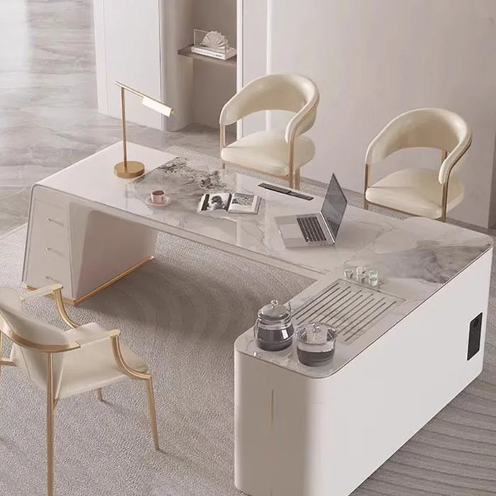 Meeting Office Desk Reception Luxury Executive Bedroom Writing Desk Workstation Storage Scrivania Con Cassetti Home Furniture
