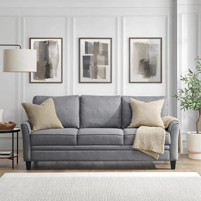 Mainstays Auden 3 Seat Classic Modern Sofa, Black furniture sofa furniture living room sets sofa