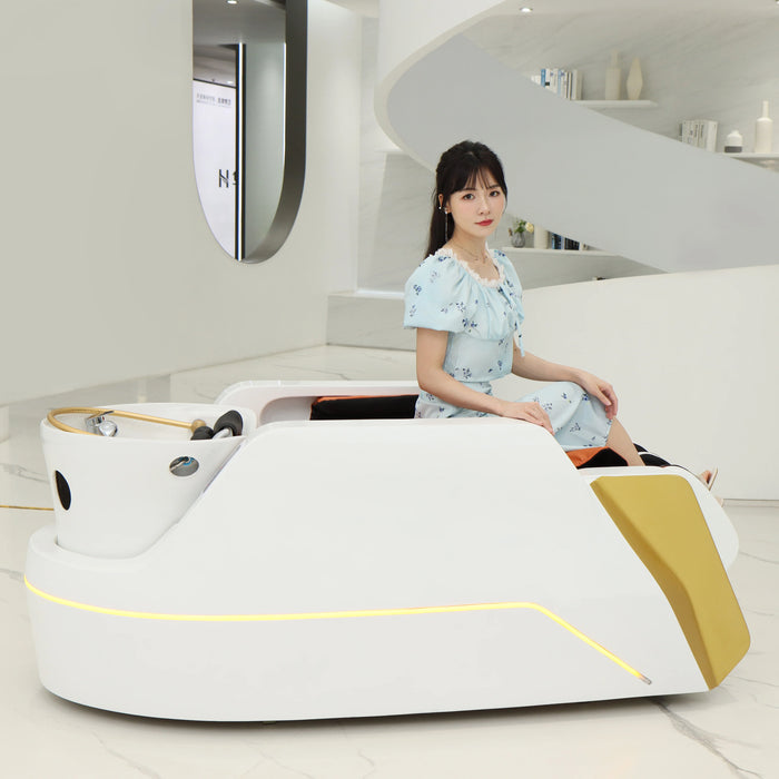 Salon spa water circulation Hair Washing Massage Chair Hair washing shampoo bed