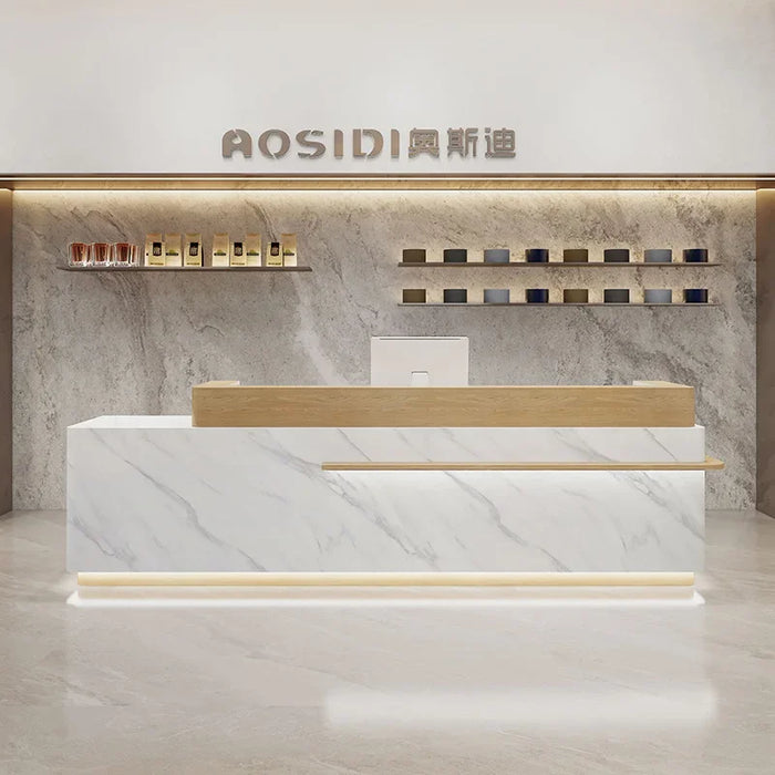 Office Table Reception Desks Mobile Podium Display Shelf Conference Reception Desks White Mesa De Escritorio Bar Furniture