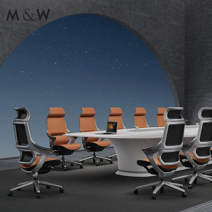 M&W manager office chair furniture ergonomic PU office desk boss executive chair with lumbar support
