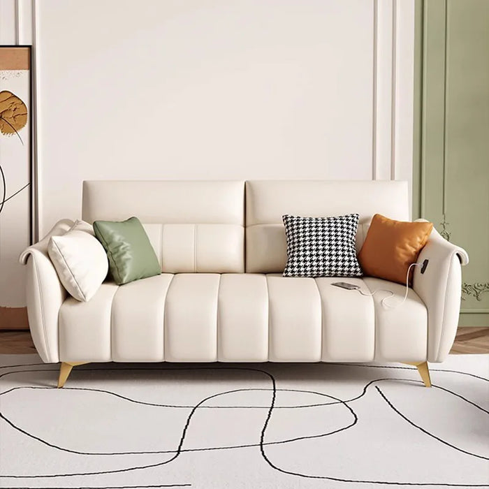 Nordic Leather Lounge Sofa Long Accent Floor Hotel Designer Sofa Hotel Luxury Office Fauteuils De Salon Living Room Furniture