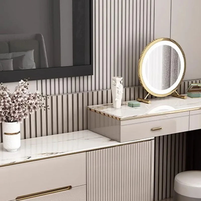 Nordic Makeup Dressing Table Nightstands Grey Standing Cabinets Dressing Table Luxury Table De Maquillage Salon Furniture