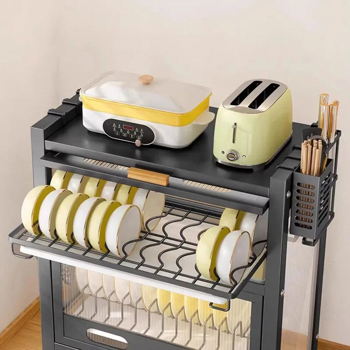 Black Modern Sideboards Luxury Kitchen Buffet Laden Space Saving Sideboards Drawers Accessories Cajonera Kitchen Furniture