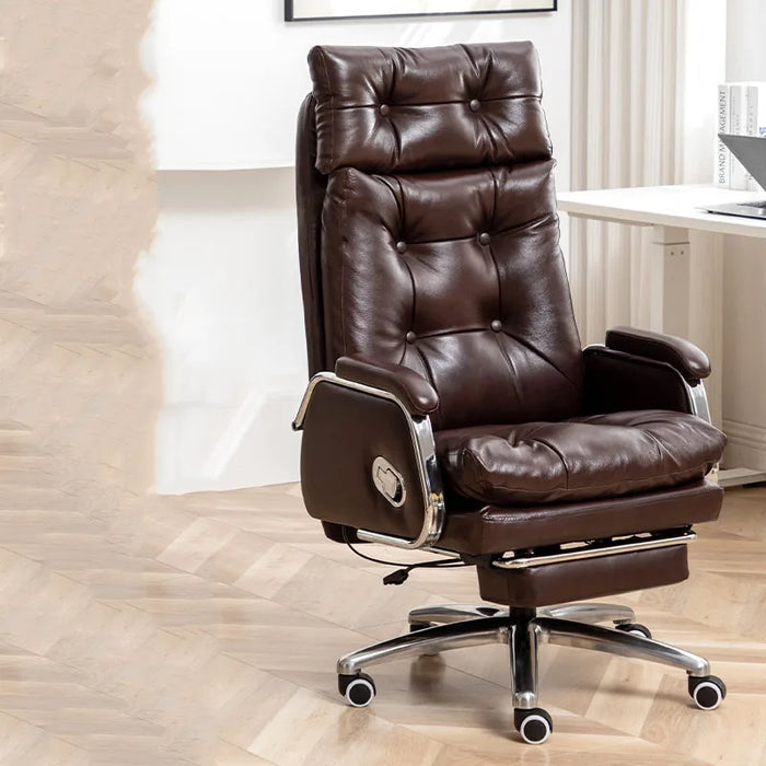 Leather Lazy Office Chair Cute Luxury Ergonomic Modern Playseat Scorpion Gaming Office Chair Posture Taburete Library Furniture