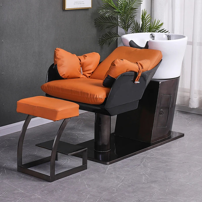 Luxury Head Spa Shampo Chair Ergonomics Shower Head Hair Wash Bed Massage Comfort Silla Peluqueria Salon Furniture MQ50SC
