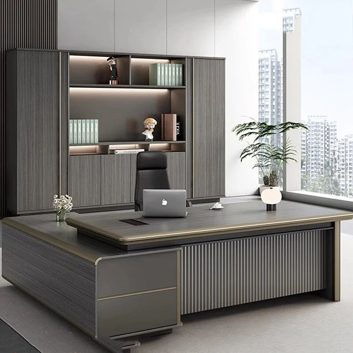 Bookshelf Corner Wdoffice Desk Shelf Standing Executive European Computer Desks Luxury Floor Mesa De Computador Modern Furniture