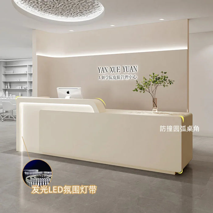 Reception Counter Desk Parental Advisory Luxury Front Desk Reception Cafe Counter Information Mesa De Escritorio Furniture