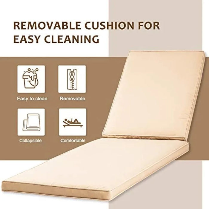 Patio Chaise Lounges with Thickened Cushion, PE Rattan Steel Frame Pool Lounge Chair Set for Patio Backyard Porch Garden