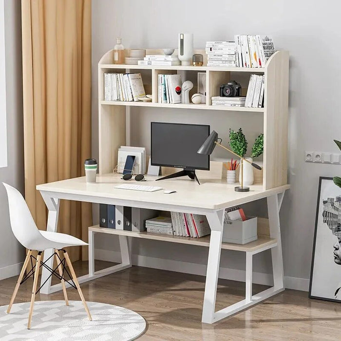 Computer Desktop Desk Bookshelf Combination Household Simple Bedroom Junior High School Student Rental Room Office Writing Desk
