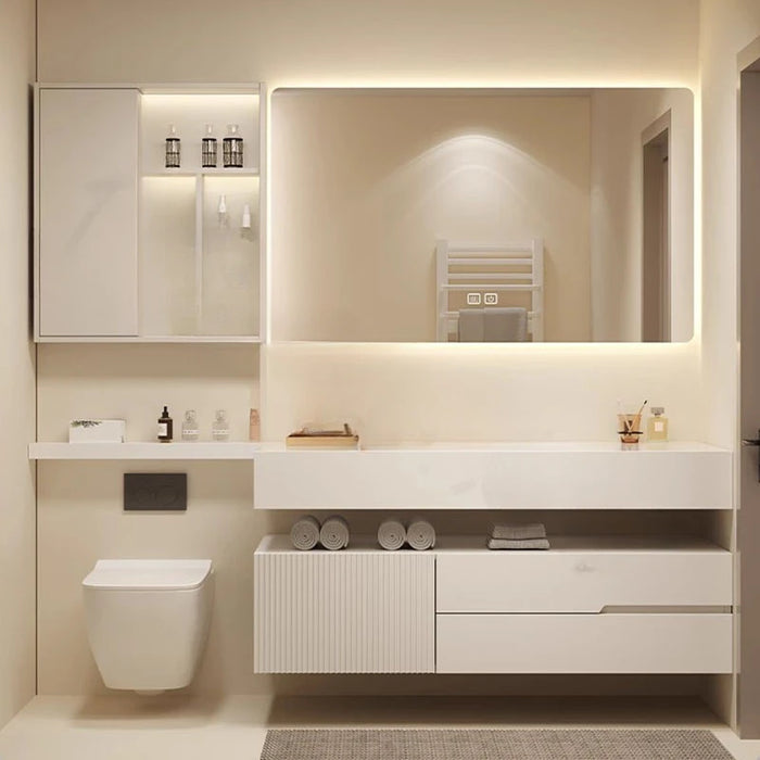 Large Nordic Modern Bathroom Cabinet Organizer Washbasin White Storage Cabinet Vanity Sink Meuble Salles De Bain Furniture