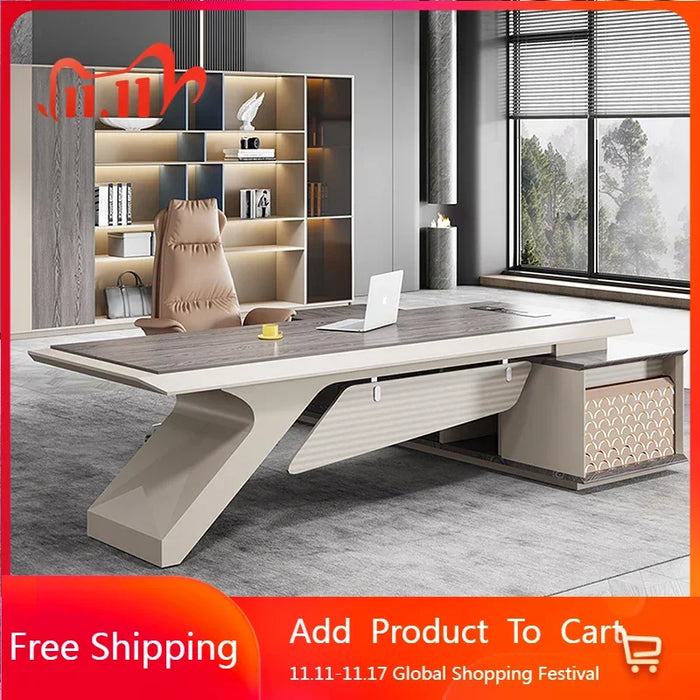 Work Writing Executive Desk Corner Wall Music Studio Drafting Table Meeting Appoint Long Desk Schreibtisch Italian Furniture