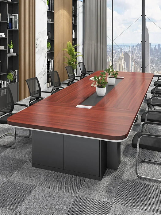 Customized large conference table, long table, chair, office table, minimalist conference table, rectangular strip table for 10