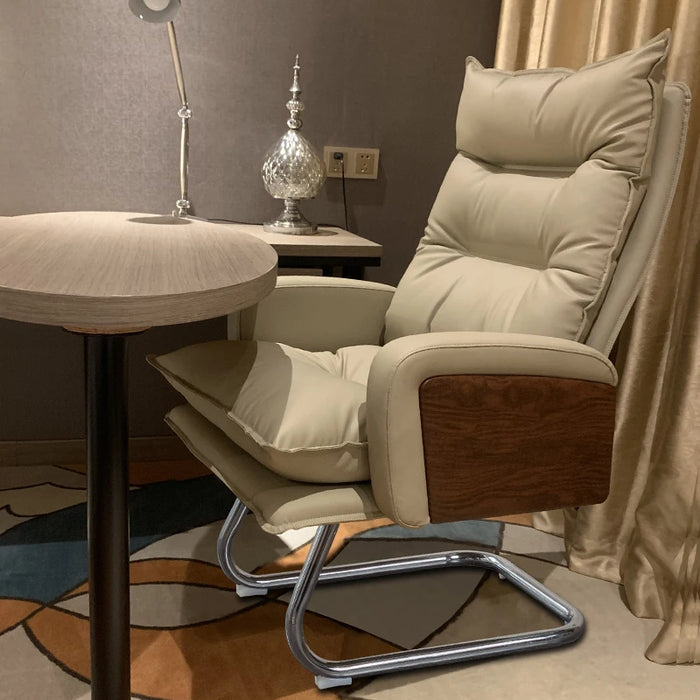 Swivel Ergonomic Chair Recliner Living Room Leather Study Vanity Office Chair Arm Comfy Sillas De Escritorio Office Furniture