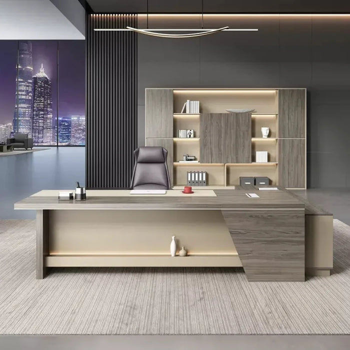 Simple boss desk combination, president desk, office furniture, large class desk, single person desk