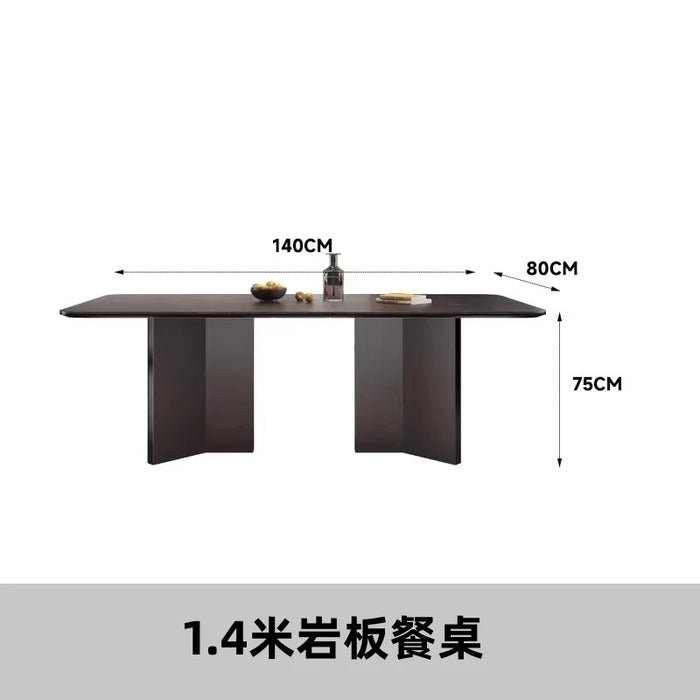 Retro Black Living Room Table Slate Coffee Simple Nordic Dining Table Minimalist Design Mesas De Comedor Home Furniture HD50CZ