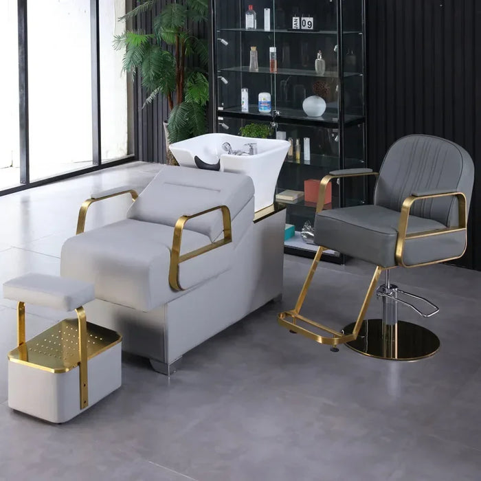 Spa Shampo Chair Stylist Comfort Lounge Massage Hair Wash Bed Shower Head Silla Peluqueria Salon Furniture MQ50XF