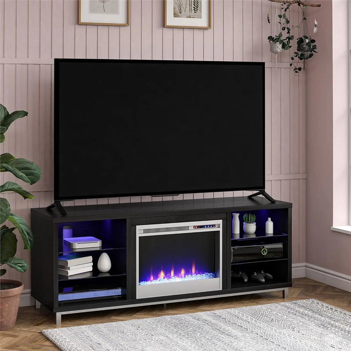 Lumina Fireplace TV Stand for TVs up to 70", White