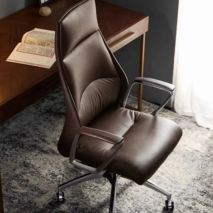 Luxury Executive Office Chairs Genuine Leather Adjustable Top Layer Cowhide Ergonomic Gaming Chair Mobile Cadeira Home Office
