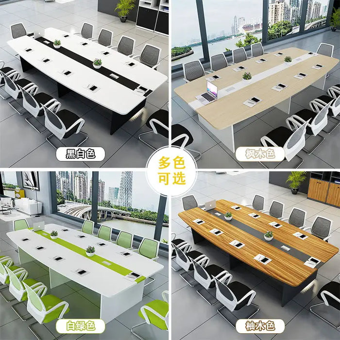 Table and chair combination company meeting 6-10 people conference table office long table simple modern training