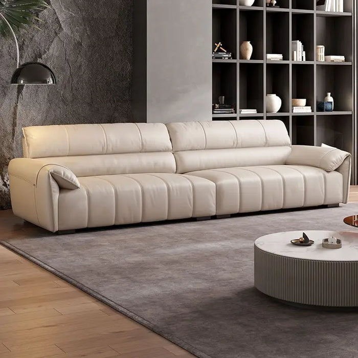 Bed Living Room Sofas Puffs Salon Lazy Leather Luxury Sectional Sofa Modern Corner Divani Da Soggiorno Bedroom Furniture