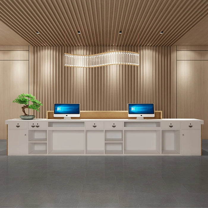 Rostrum Reception Desk Salon Modern Lectern Front Service Desk Office Front Mobile salone di bellezza arredo Luxury Furniture