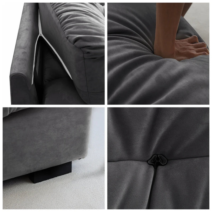 Minimalism Cloud Sofa Loveseat for Living Room Sofas Modern Luxry Soft  Counch Grey Velvet Fabric Counches Set Home Funiture