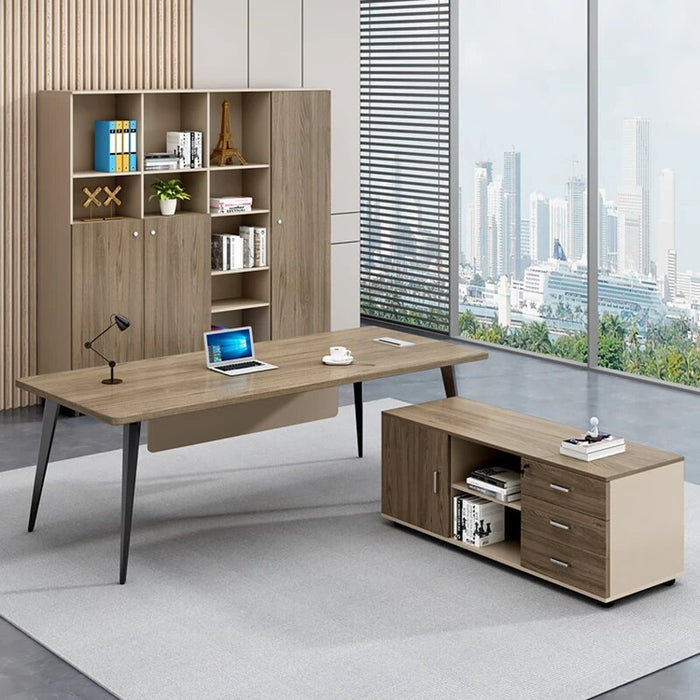 Drawers Bookshelf Office Desk Storage Standing Executive Art Computer Desks Supplies Modern Mesa De Computador Home Furniture