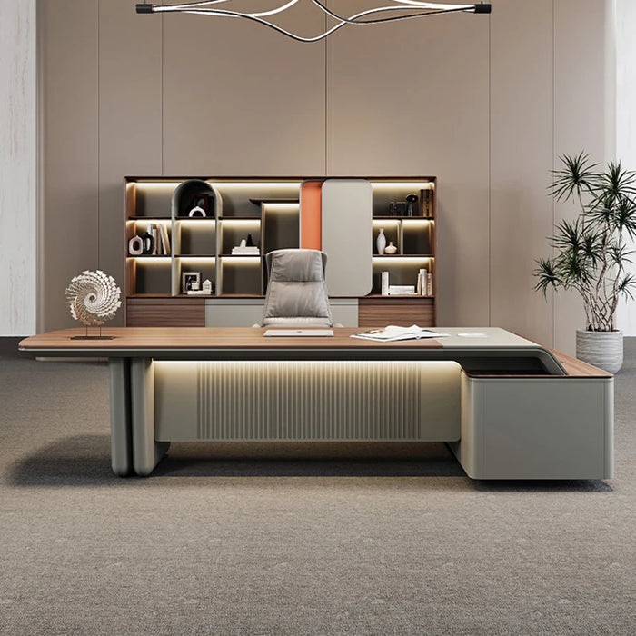 Reception Vanity Desk Organizers Storage Executive Computer Office Desk Gaming L Shape Mesa Para Computador Modern Furniture
