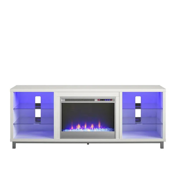 Modern Luxury TV Stand for TVs up to 70" with Fireplace Included TV Cabinet TV Table TV Stand for Living Room Furniture
