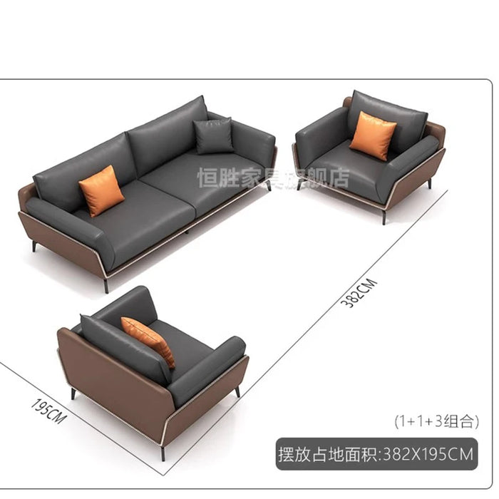Nordic Modern Sofa Leather Living Room Luxury Corner Recliner Theater Couch Sofas Bedroom Patio Wohnzimmer Sofas Furniture DWH