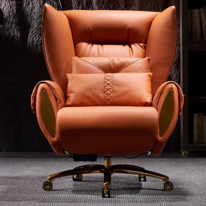 Leather Luxury Office Chair Rotating Ergonomic Modern Designer Office Chair Mobile Computer Fauteuil De Bureau Cute Furniture
