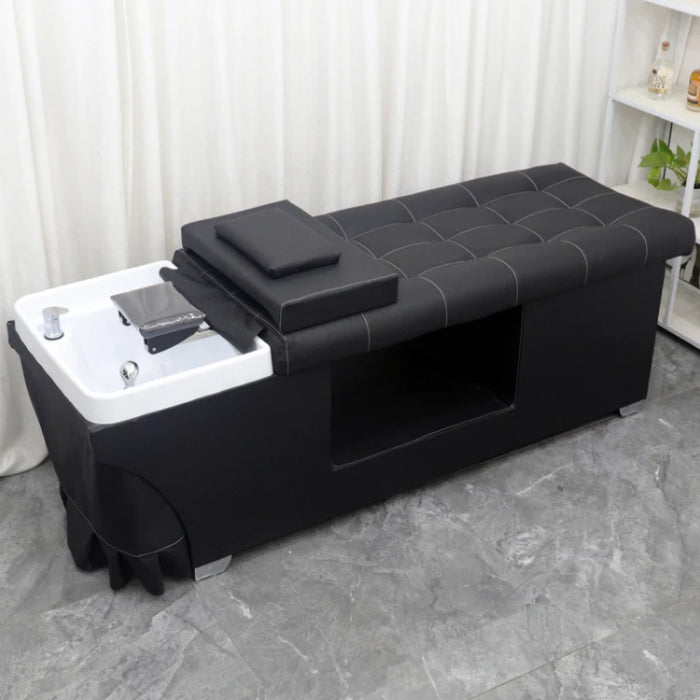 Head Equipment Water Salon Chairs Black Massage Hairdressing Shower Salon Chairs Beauty Lavacabezas Spa Furniture JY50SC