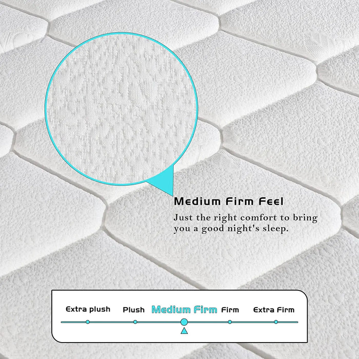 CHEVNI  Mattress 10 inch Hybrid Mattresses Individual Pocket Springs with CertiPUR-US Gel Memory Foam Mattress in a Box Medium F