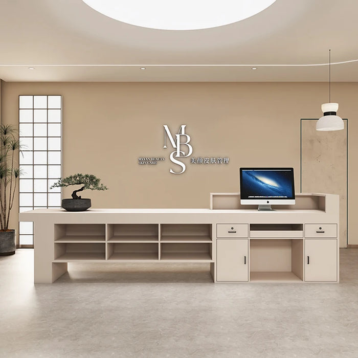 Luxury Store Reception Desks Modern White Cash Reception Desks Office Information Mesa De Madera Blanca Theater Furniture