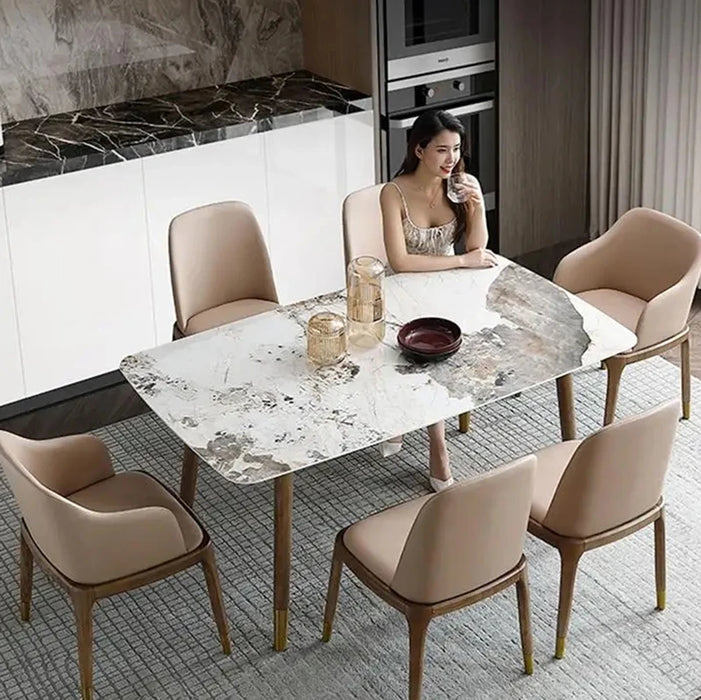 Unique Wedding Dinning Tables Sets Marble Combination Indoor Industrial Luxury Home Living Room Mesa De Comedor Office Furniture