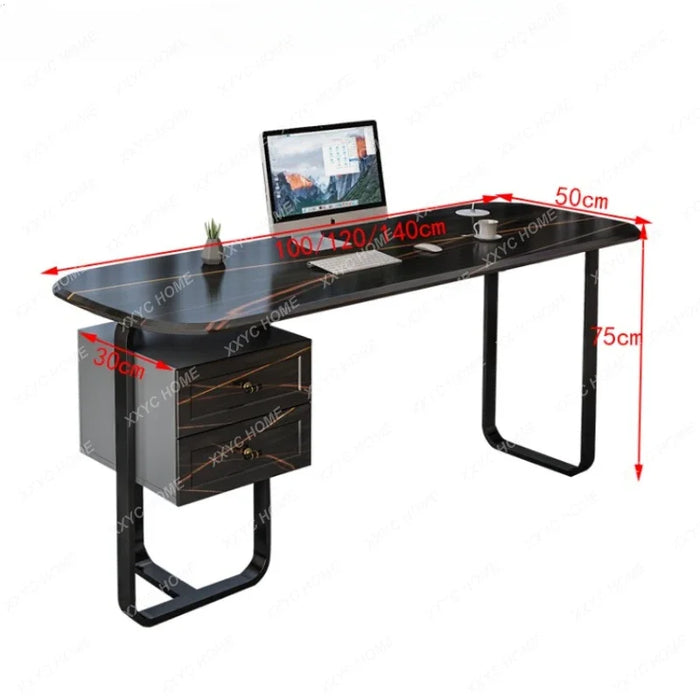 Boss Single Office Desk Luxury Modern Italian Write Executive Office Desk Home Table Escritorio Ordenador Work Furniture QF50OD