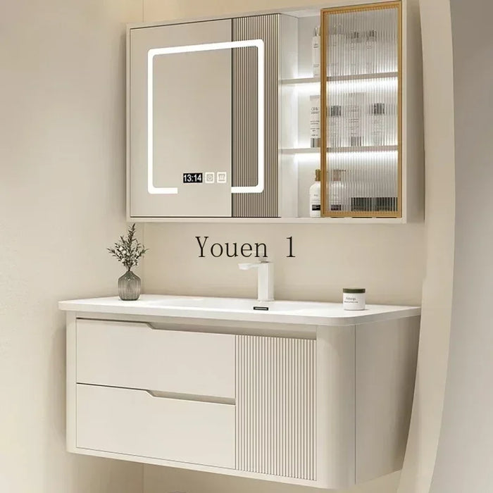 Closet Luxury Bathroom Cabinet Shelves Metal Mirror Locker Wall Bathroom Cabinet Storage Sink Armario Banheiro Home Furniture YQ
