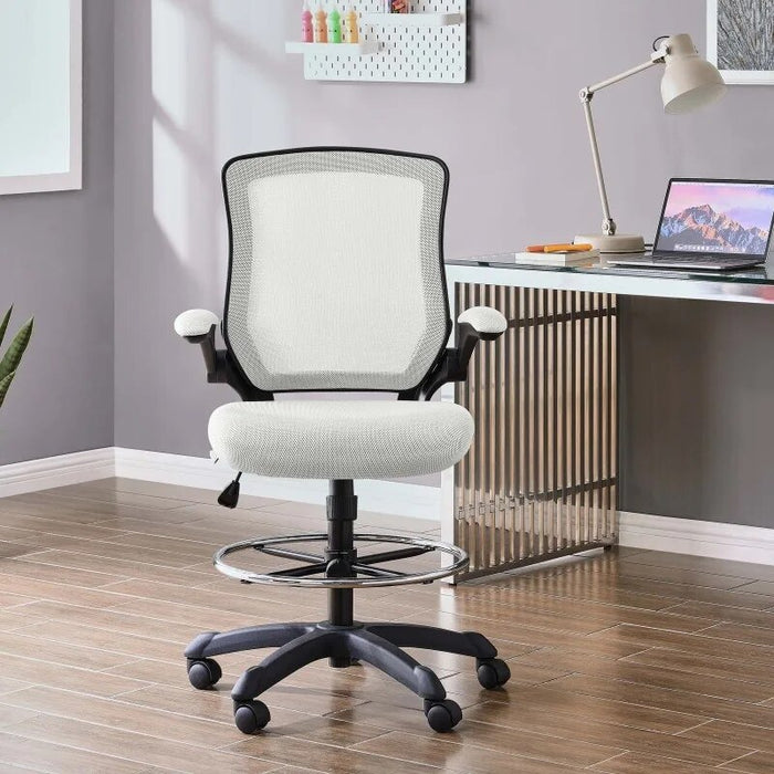 Modway Veer Drafting Chair in Gray Ergonomic Chair  Computer Chair  Office Furniture