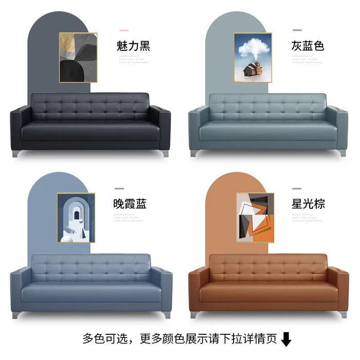 Office sofa, business reception, modern simple reception, single person, three person, office sofa, coffee table combination set