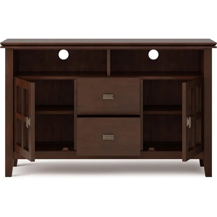 Living Room Entertainment Center Furniture for Modern Tv Table 53 Inch Wide Contemporary Storage Shelves and Cabinets Stand Home