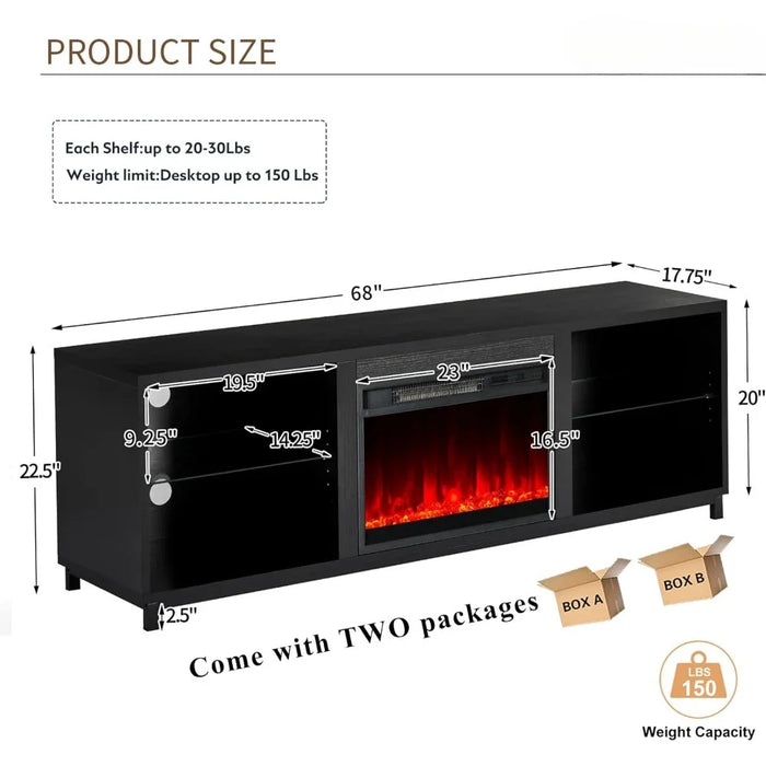 Tv Cabinet 68 Inch Modern TV Cabinet With AElectric Fireplace Free Shipping Stand Living Room Furniture Table Home