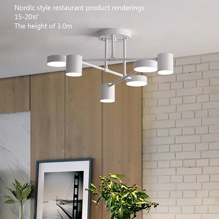 Modern Creative Chandelier LED Lighting Romantic Minimalist Ceiling Decor Lamp Black White Golden Bedroom Living  Dining Room
