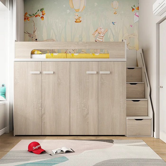 Tommy Niqi Wardrobe and bed integrated small apartment children's multi-functional combination bed space saving boy and girl