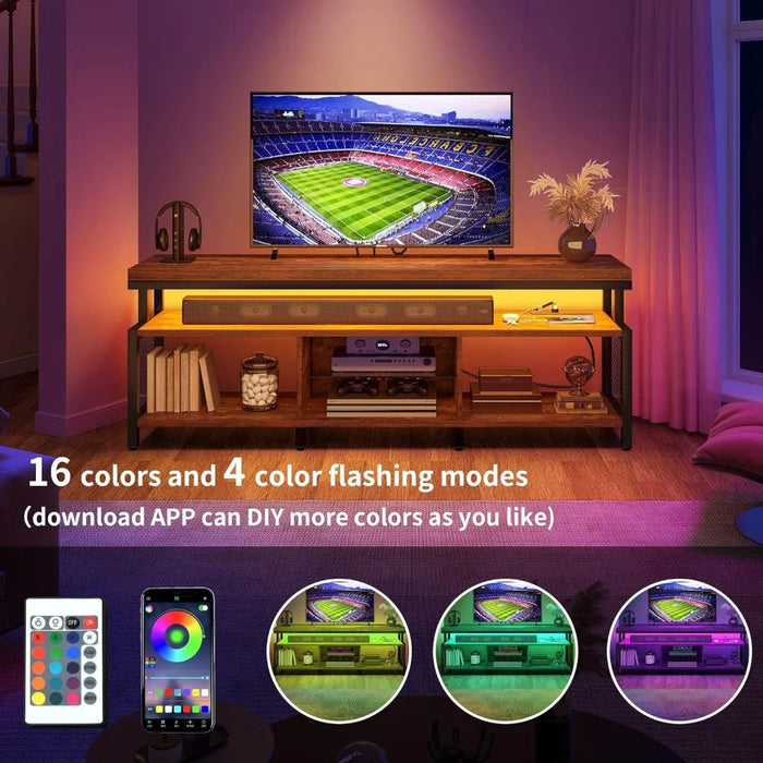 TV Cabinet Living Room Furniture Free Shipping LED TV Cabinet with Power Socket 70/65 Inch Home TV Cabinet